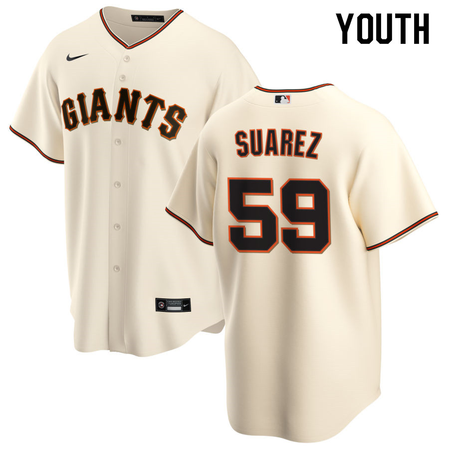 Nike Youth #59 Andrew Suarez San Francisco Giants Baseball Jerseys Sale-Cream